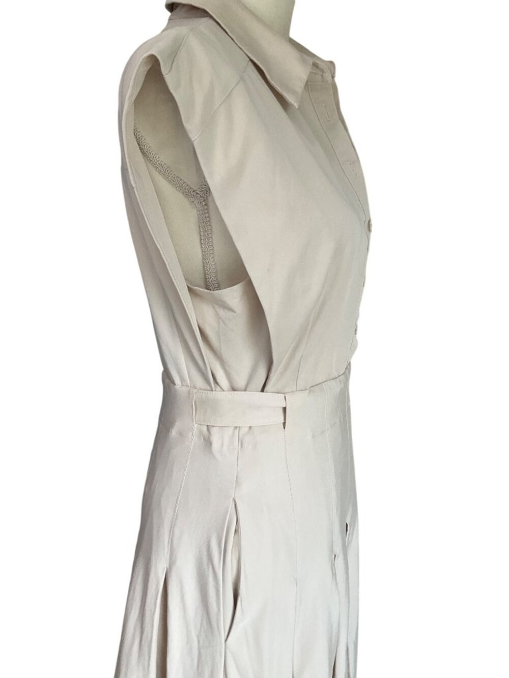 En Saison Quince Midi Shirt Dress in ecru Medium New Womens dresses - Picture 8 of 15